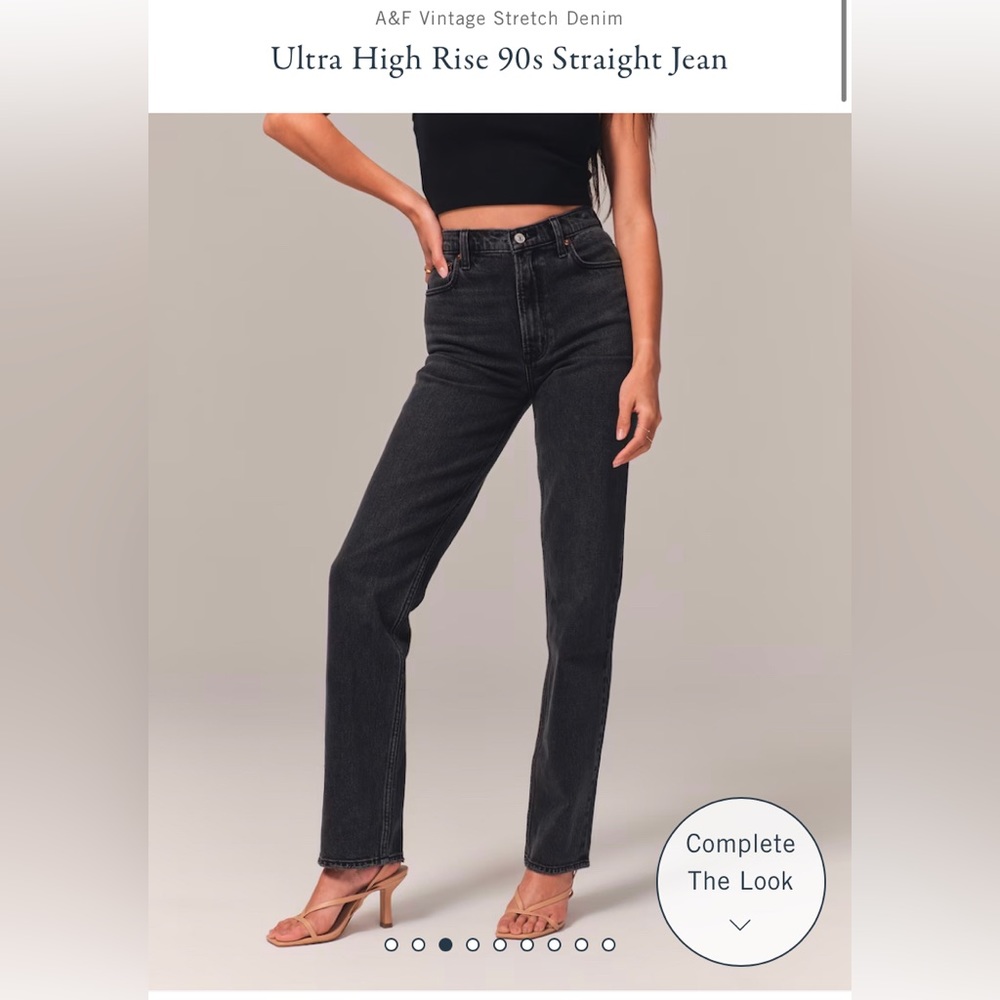 Abercrombie and Fitch Ultra High Rise 90s Straight Jean